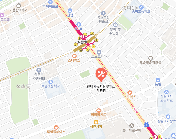 석촌점(전문 블루핸즈) 지도 이미지