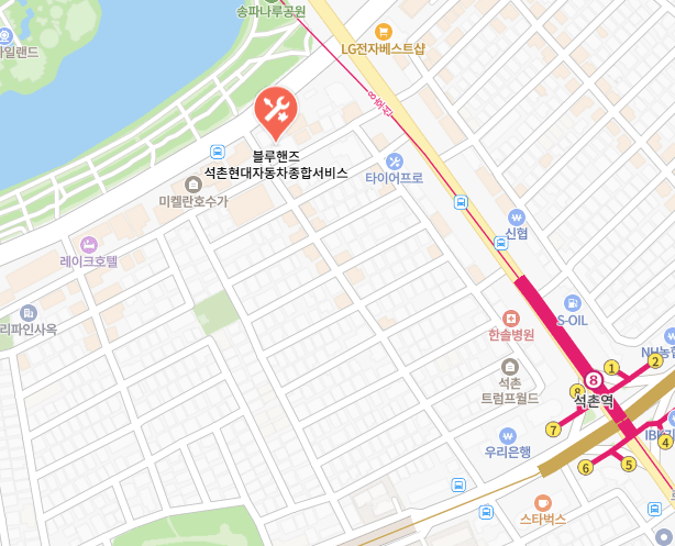 석촌현대자동차서비스(종합 블루핸즈) 지도 이미지