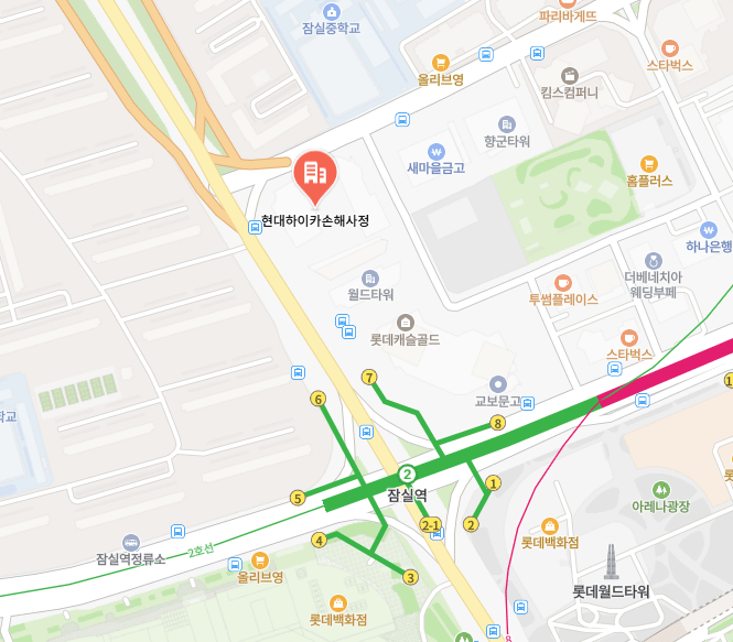 현대하이카손해사정(종합 블루핸즈) 지도 이미지