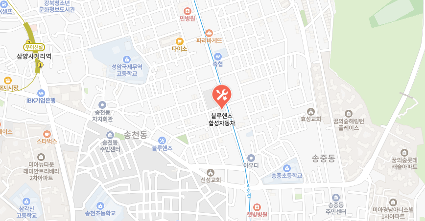 현대 블루핸즈 합성자동차 지도 이미지