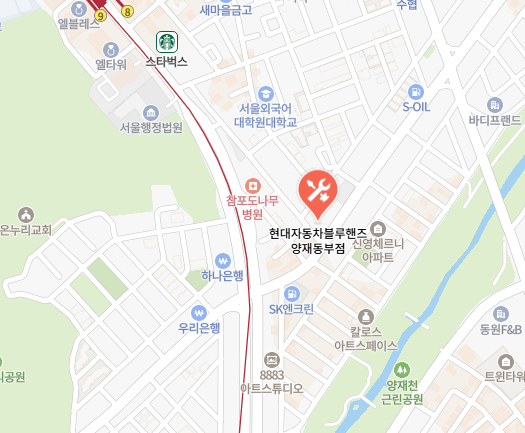 현대 블루핸즈 양재남부점 지도 이미지