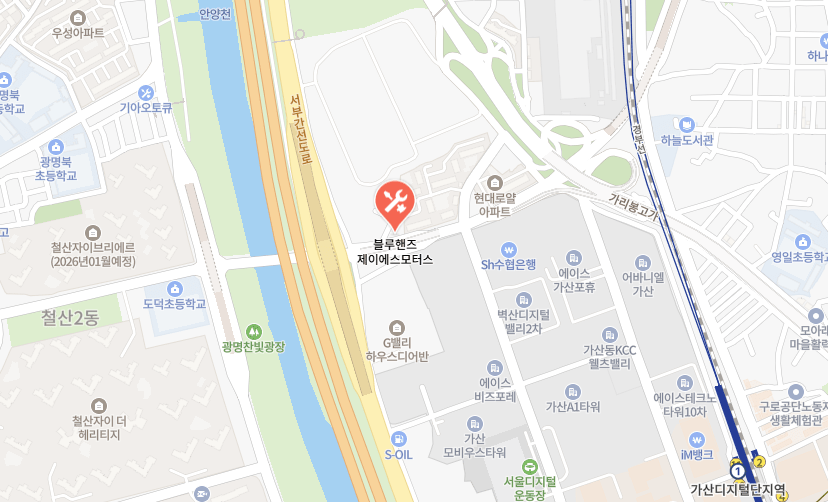 현대 블루핸즈 제이에스모터스 지도 이미지