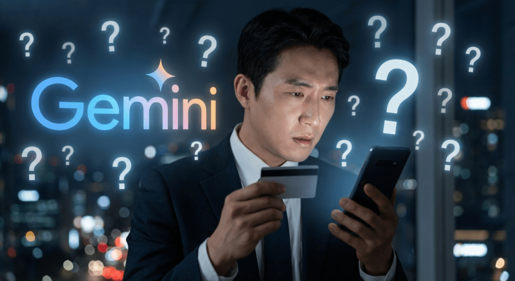 제미나이 유료 결제 고민(AI 생성이미지)