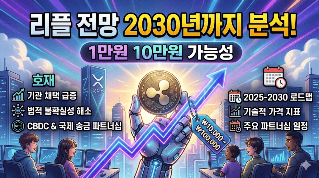 리플 전망 2030년까지 분석! 1만원 10만원 가능성
