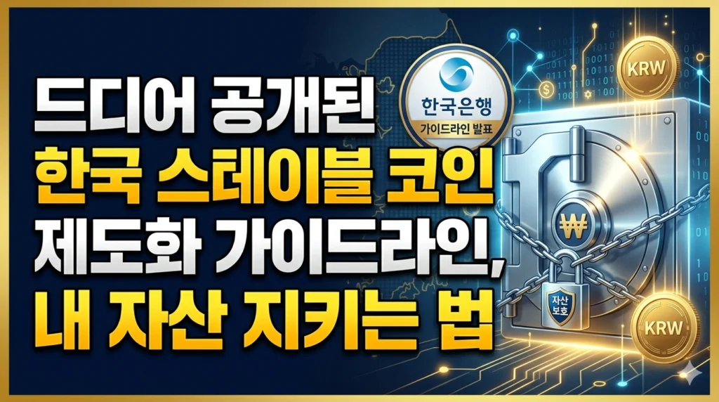 드디어 공개된 한국 스테이블 코인 제도화 가이드라인, 내 자산 지키는 법