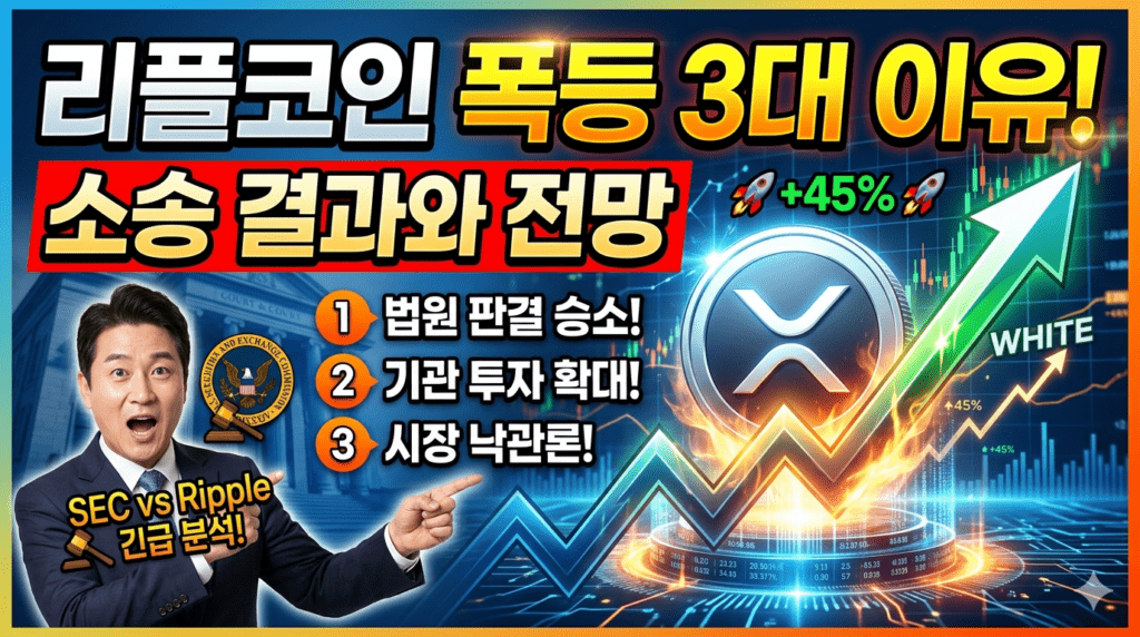 리플코인 폭등 3대 이유! 소송 결과와 전망