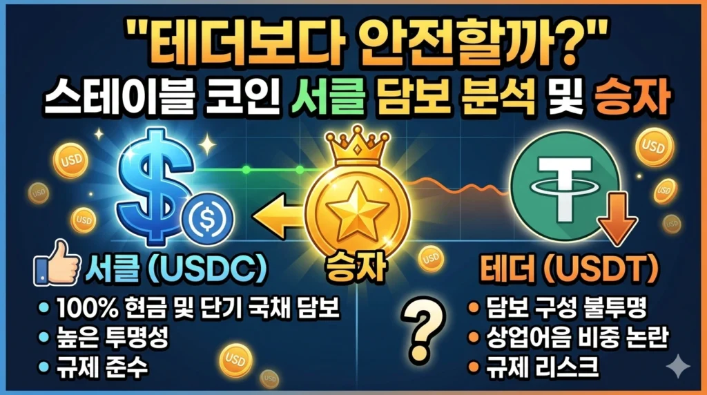 테더보다 안전할까 스테이블 코인 서클 담보 분석 및 승자