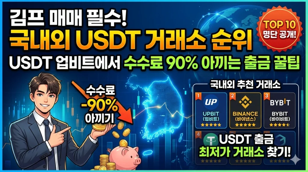 김프 매매 필수! 국내외 usdt 거래소 순위 및 usdt 업비트에서 수수료 90% 아끼는 출금 꿀팁