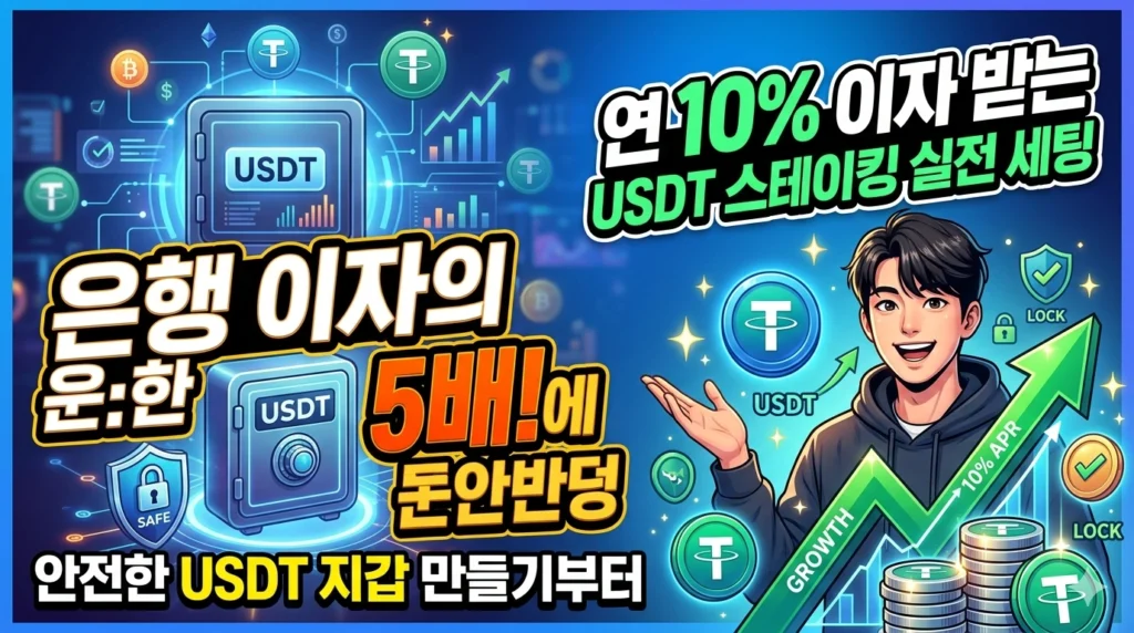 은행 이자의 5배! 안전한 usdt 지갑 만들기부터 연 10% 이자 받는 usdt 스테이킹 실전 세팅