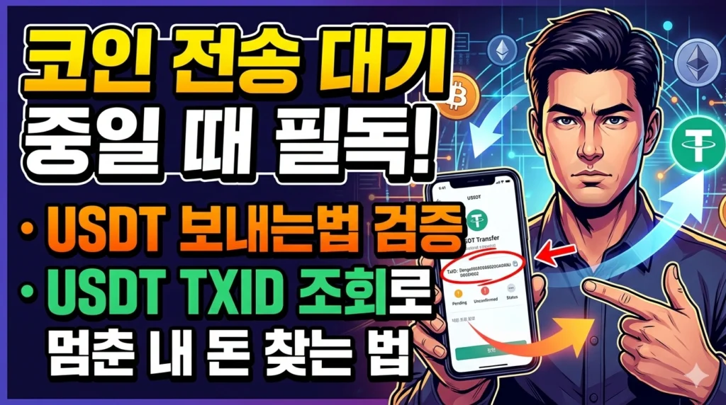 코인 전송 대기 중일 때 필독! usdt 보내는법 검증과 usdt txid 조회로 멈춘 내 돈 찾는 법