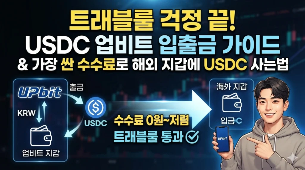 트래블룰 걱정 끝! usdc 업비트 입출금 가이드 및 가장 싼 수수료로 해외 지갑에 usdc 사는법