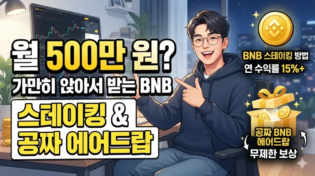 가만히 앉아서 월 500만 원? bnb 스테이킹 방법과 공짜로 다 받아먹는 bnb airdrop 보상 꿀팁