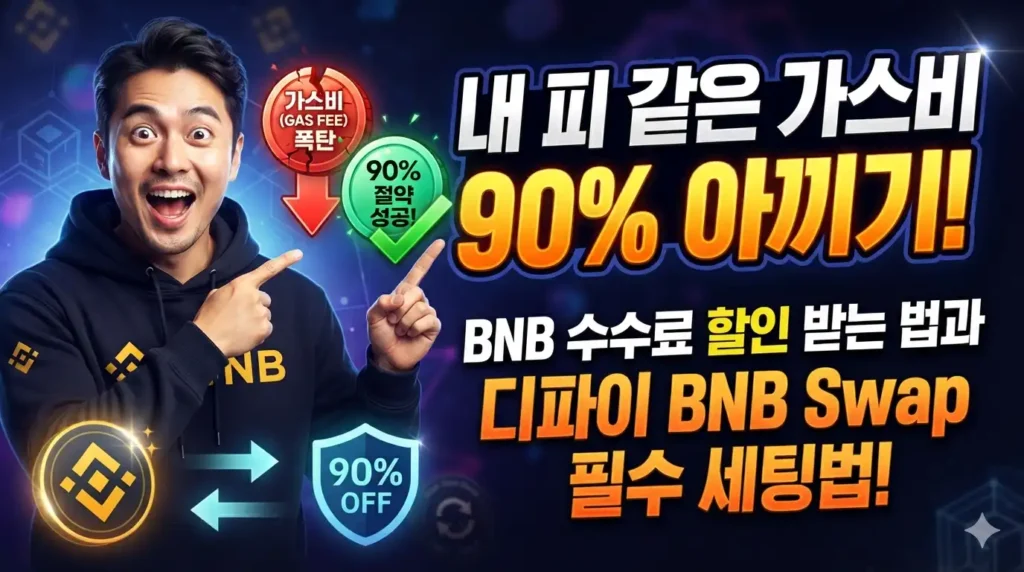 내 피 같은 가스비 90% 아끼기! bnb 수수료 할인 받는 법과 디파이 bnb swap 필수 세팅법